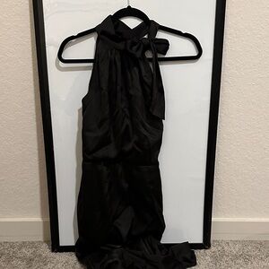 Elegant Black Satin Jumpsuit